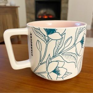 Starbucks Spring 2019 Floral Ceramic Mug 14 ounce